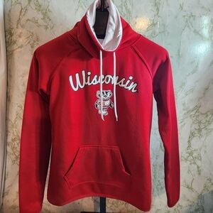 Wisconsin Badgers Polyester Cowl Neck Pullover
